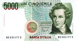 Italia Banconota Da Lire 5.000 Bellini - 5.000 Lire