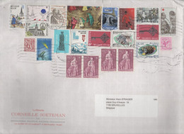 BELGIO - BELGIE - BELGIQUE - 2007 - 22 Stamps - Big Envelope - Viaggiata Da Brussels Per Brussels - Lettres & Documents