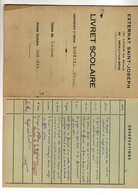 Livret Scolaire D'Olivier Dufétel Classe De 6 ème 1966/1967 Saint Joseph Neuilly - Diploma & School Reports