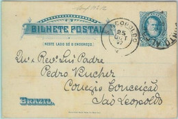 89571  - BRAZIL - Postal History -  POSTAL STATIONERY CARD # BP 14  1892 - Andere & Zonder Classificatie