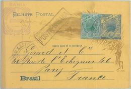 89565  - BRAZIL - Postal History -   STATIONERY CARD # BP 62  To FRANCE  1906 - Other & Unclassified