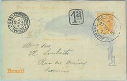 89563  - BRAZIL - Postal History -  POSTAL STATIONERY CARD # BP 23  1891 - Autres & Non Classés
