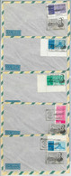 69191 - BRAZIL - POSTAL HISTORY - RHM C449 + A93/96 On 5 (FDC ?) COVERS 1960 - Otros & Sin Clasificación