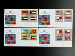 UNITED NATIONS 1981 FDC FLAGS SET OF 4 COVERS - FDC