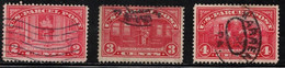 UNITED STATES Scott # Q2-4 Used - Parcel Post Issues - Reisgoedzegels