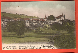 ZSD-11 Moudon  Le Bourg.  Cachet Moudon Vers La Belgique. Franco-Suisse B & F 1200 - Moudon