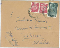 27043 - ISRAEL - POSTAL HISTORY: AIRMAIL COVER To ITALY 1956-PARACHUTING \ COINS - Andere & Zonder Classificatie
