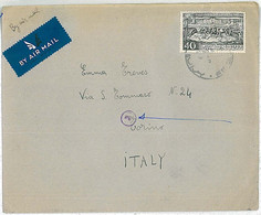 27058 - ISRAEL - POSTAL HISTORY: AIRMAIL COVER To ITALY 1951 - Andere & Zonder Classificatie