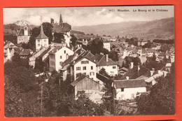 ZSD-17   Moudon Le Bourg Et Le Château  Denéréaz 9072  Circulé 1919 - Moudon