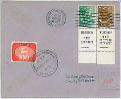 38243 - ISRAEL - Postal History : Internal COVER - TAXED!! 1957 - Autres & Non Classés