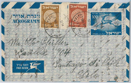 49042 - ISRAEL    - POSTAL HISTORY: AEROGRAMME Air Letter To CHILE 1954 - Sonstige & Ohne Zuordnung