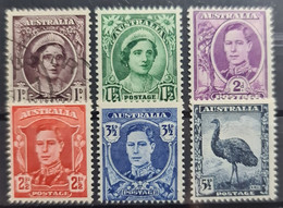 AUSTRALIA 1942-44 - MLH/canceled - Sc# 191-196 - Mint Stamps