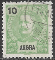 Angra – 1897 King Carlos 10 Réis Used Stamp - Angra