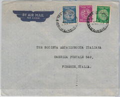 56403 - ISRAEL - POSTAL HISTORY: 10p GREY PAPER On COVER To ITALY 1949 - Altri & Non Classificati