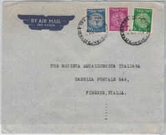 56403 - ISRAEL - POSTAL HISTORY: 10p GREY PAPER On COVER To ITALY 1949 - Other & Unclassified