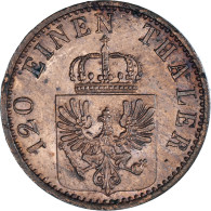 Monnaie, Etats Allemands, PRUSSIA, Wilhelm I, 3 Pfennig, 1872, Berlin, TTB+ - Taler En Doppeltaler