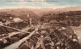 SUISSE,HELVETIA,SWISS,SWITZERLAND,SVIZZERA,SCHWEIZ,FRIBOURG,PONT,RARE,1913 - Fribourg