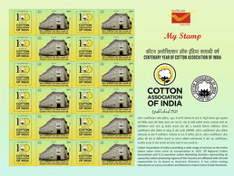 India New 2022 ** Cotton Association Of India , Farm Agriculture ,Cloth ,12V Stamps Full Sheet MNH (**) Inde Indien - Ongebruikt