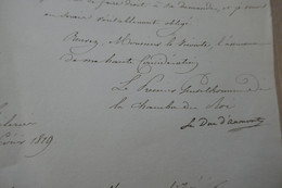 Chambre Du ROI LAS Autographe Signée Duc D'Aumont 1829 Réponse à Une Demande - Historical Documents