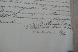 Chambre Du ROI LAS Autographe Signée Duc De Doudeauville La Rochefecauld à L'Abbé Kergaron Pour Don - Historische Dokumente