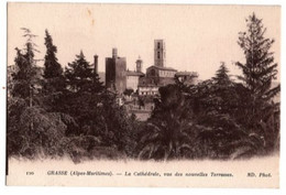 Grasse La Cathedrale Vue Des Nouvelles Terrasses - Grasse