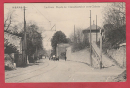 Henne / Vaux-sous-Chévremont - La Gare Et Route De Chaudfontaine Vers Chênée .... Tram ( Voir Verso ) - Chaudfontaine