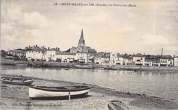 CPA - 85 - Saint Gilles Sur Vie - Le Port Et Les Quais - Barque Et Bateaux - Saint Gilles Croix De Vie