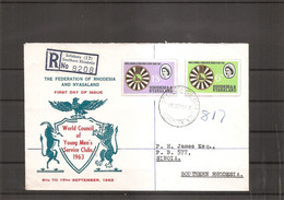 Rhodésie Et Nyassaland ( FDC De 1963 Voyagé En Recommandé De Salisbury Vers Sinoia à Voir) - Rhodesia & Nyasaland (1954-1963)