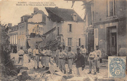 72-MAMERS- CATASTROPHE DU 7 JUIN 1904, MOULIN DE LA VILLE ET MAISON BOBLET DETRUITS - Mamers