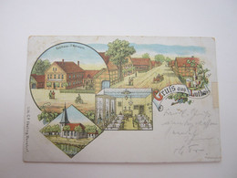 LUTTER , Wunstorf  Gasthof ,  Schöne Karte  1903 , Kleine Klebespur Rechts - Wunstorf