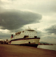 Photographie Photos Photo Originale Bateau Ferrie " Flavia " Ex " European Gateway " 1975 Bremerhaven - Boats
