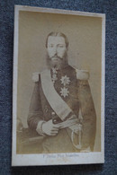Très Ancienne Photo Carton Militaire,originale,ROI Léopold II, F. Deron Bruxelles , Originale, 10 Cm./ 6 Cm. - Oud (voor 1900)