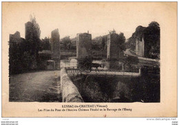 LUSSAC-lès-CHATEAUX Les Piles Du Pont De L'Ancien Château Féodal Et Le Barrage De L'Etang - Lussac Les Chateaux