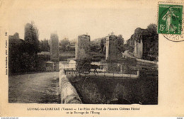 LUSSAC-lès-CHATEAUX Les Piles Du Pont De L'Ancien Château Féodal Et Le Barrage De L'Etang - Lussac Les Chateaux