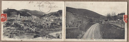 CPA 2 VOLETS 30 - LA GRAND'COMBE - Dont Vue Générale Et Pont Suspendu + Passerelle Du Chemin De Fer 1909 Tiré Carnet ? - La Grand-Combe
