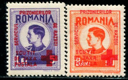 AY0670 Romania 1946 King Capped Red Cross 2V - Sonstige & Ohne Zuordnung
