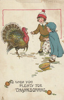 Ra[hael Tuck & Sons' "Thanksgiving Children"To Wish You Plenty For Thanksgiving - Giorno Del Ringraziamento
