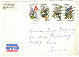 USA - États-Unis - Washington - Birds - Oiseaux Série Sur Lettre - Lettre Avion Pour Paris (France) - Cartas & Documentos