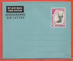 Delcampe - ANIMAUX CERVIDES SWAZILAND AEROGRAMME DE 6D NEUF - Wild