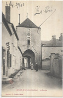 D 18. LES AIX D ANGILLON.  LE DONJON. CARTE ECRITE  AN 1903 - Les Aix-d'Angillon