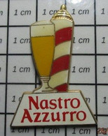 613a Pin's Pins / Beau Et Rare / BIERES / GRAND PIN'S BIERE ITALIENNE ? NASTRO AZZURRO Par SUCCES - Bière