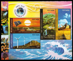 India 2007 RENEWABLE ENERGY MINIATURE SHEET MS MNH As Per Scan - Altri & Non Classificati