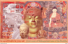 INDIA 2007 2550 YEARS OF MAHAPARINIRVANA OF THE BUDDHA Miniature Sheet/SS MNH, P.O Fresh & Fine - Buddhism