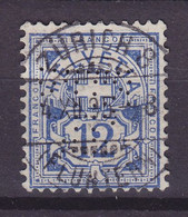 Switzerland Perfin Perforé Lochung 'TF' Theodor Fierz (Theodor Fierz & Co) Deluxe ZÜRICH (Fluntern) 1895 Cancel !! - Perforadas