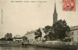 Bénodet * 1905 * Le Grand Hôtel , Le Quai Et L'église * Sabliers Chargement Sable Attelage Villageois - Bénodet