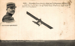 N°97349bis -cpa Monoplan Deperdussin Piloté Par Gourlez - Aviateurs