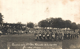 N°97358bis -carte Photo Ferrette  -souvenir De La 1ère Fête Nationale 14 Juillet 1919- - Ferrette