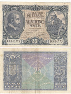 CRBS0527 BILLETE ESPAÑA 25 PESETAS 1940 SERIE D MBC+ - 25 Peseten