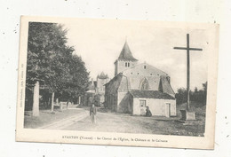 Cp, 86, AVANTON , Le Chevet De L'église , Le Château Et Le Calvaire , Vierge - Other & Unclassified