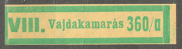 Vajdakamarás CLUJ  POST Office Internal Registered Label Vignette War WW2 HUNGARY Occupation ROMANIA Transylvania 1940 - Transilvania